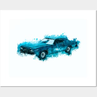 Classic Muscle Hot Rod Car Vintage style illustration art for the Hot Rod Enthusiasts Posters and Art